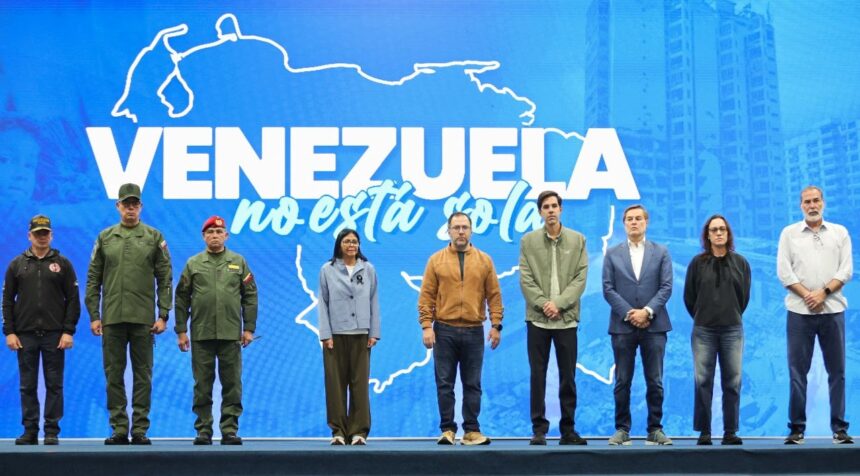 Presidenta (E) Delcy Rodríguez condecora a rescatistas de Reino Unido, Qatar, Francia, India, Barbados, Brasil y Argentina