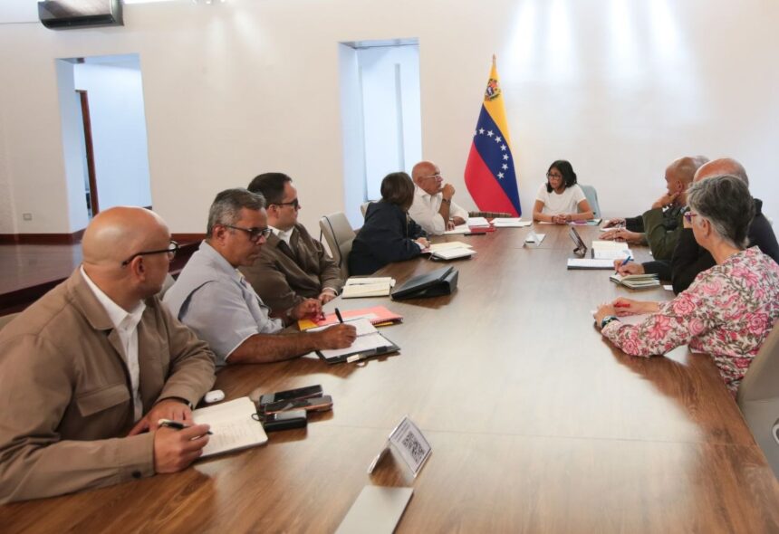 President in Charge Delcy Rodríguez led meeting of council of vice presidents