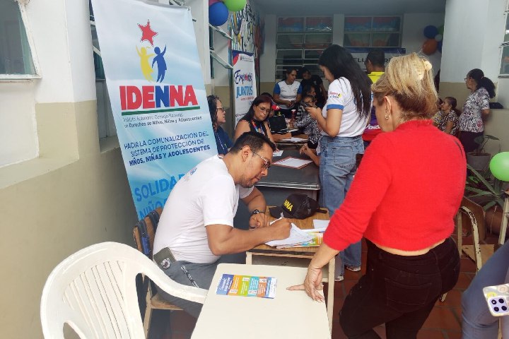 Idenna desplegó sistema de protección infantil en campamentos transitorios
