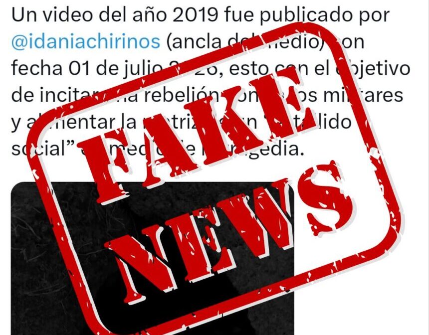 Denuncian difusión de video descontextualizado para incitar desestabilización social