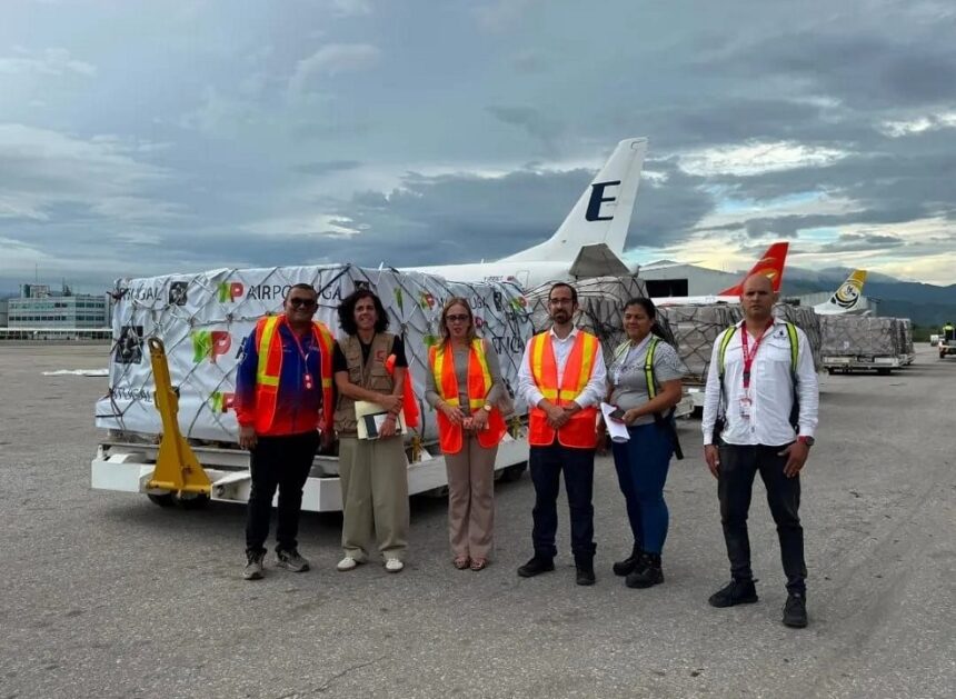 Arriba a Carabobo cargamento de ayuda humanitaria proveniente de Portugal