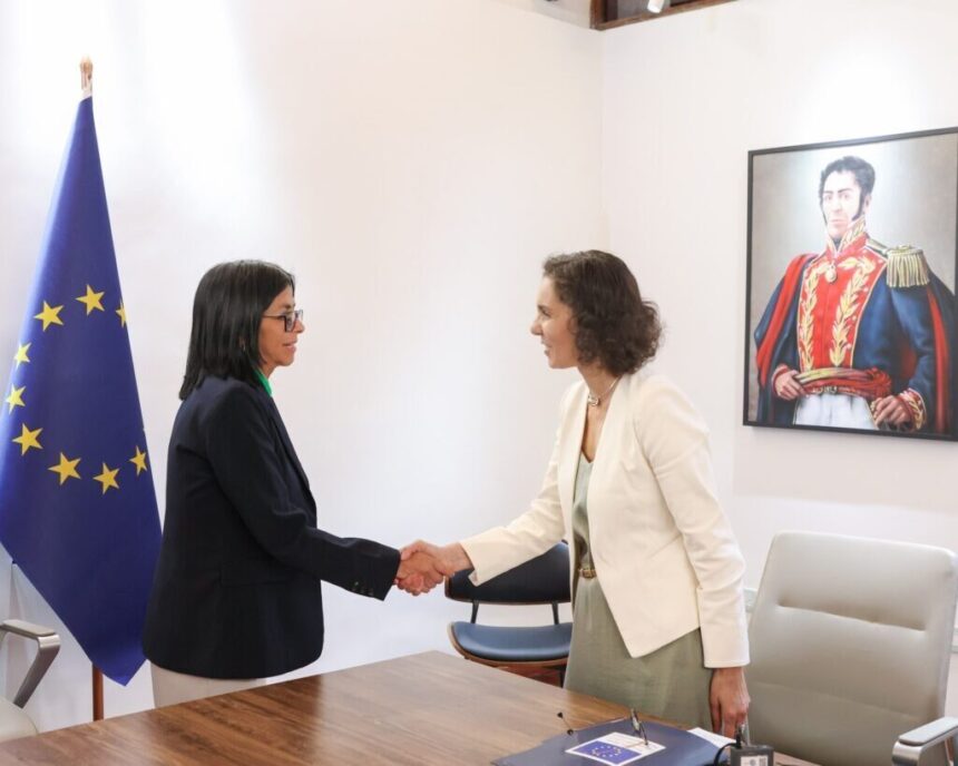 Presidenta Delcy Rodríguez sostiene encuentro con Hadja Lahbib, Comisaria Europea de Preparación, Gestión de Crisis e Igualdad