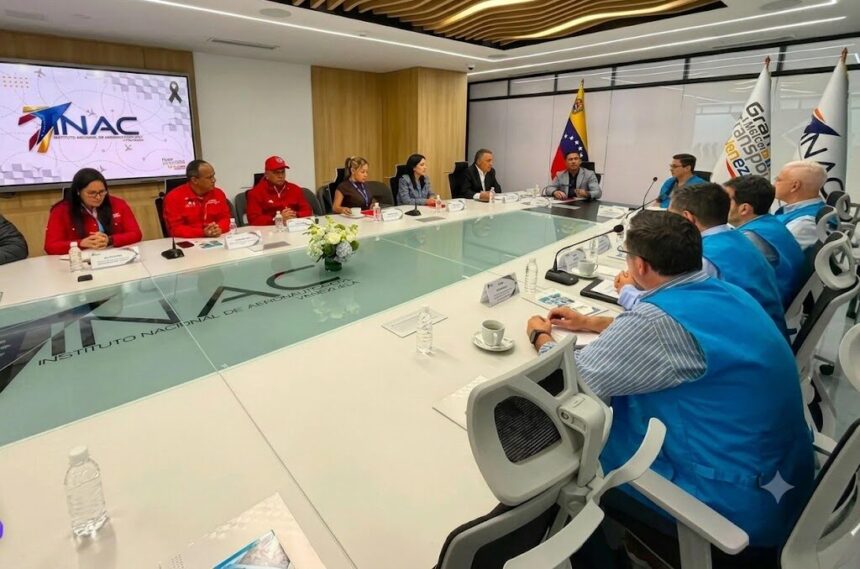 Viceministro de Transporte Aéreo encabeza reunión con representantes de aviación internacional