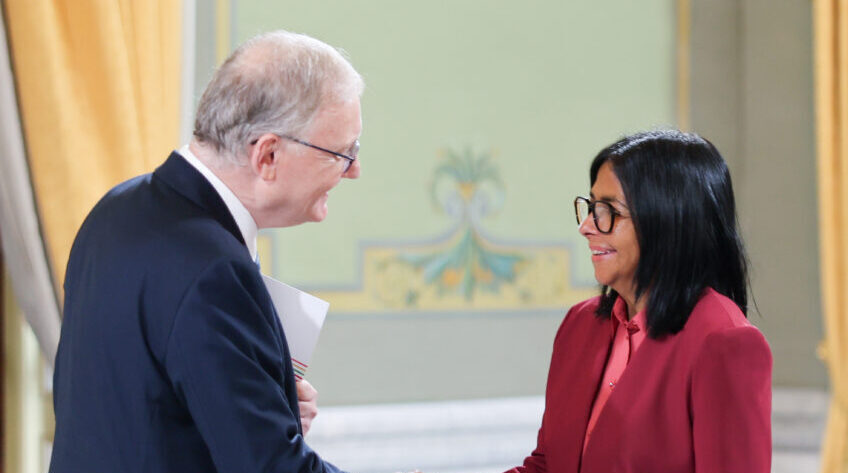 Presidenta Delcy Rodríguez recibe en Miraflores al nuevo coordinador residente de Naciones Unidas