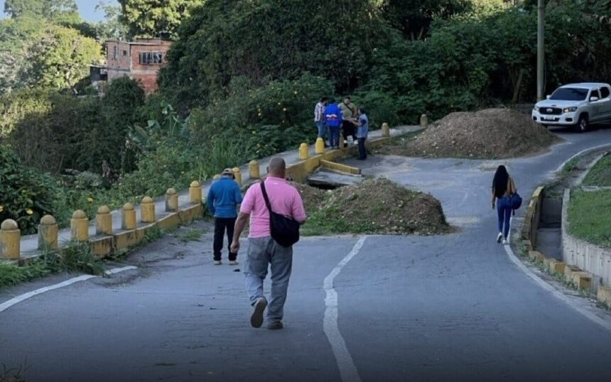 Activan plan integral ante hundimiento de la vía hacia Los Teques
