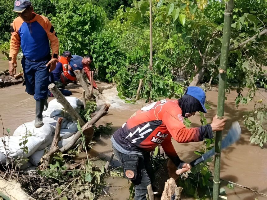 Protección Civil y la Alcaldía de Rómulo Gallegos ejecutan trabajos de mitigación en el río Arauca