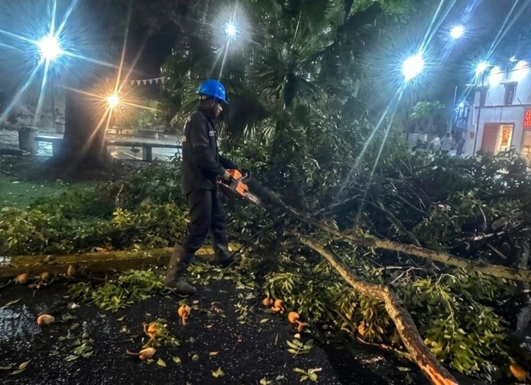 Brigadas de emergencia mitiga riesgos tras intensas lluvias