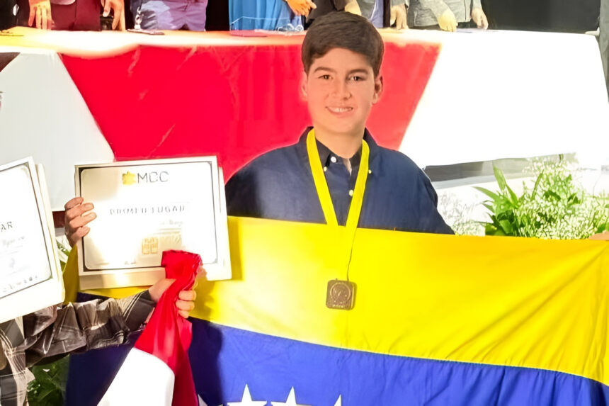 Presidenta Delcy Rodríguez felicita a Luis García por obtener oro en Olimpiada Matemática de Centroamérica y el Caribe