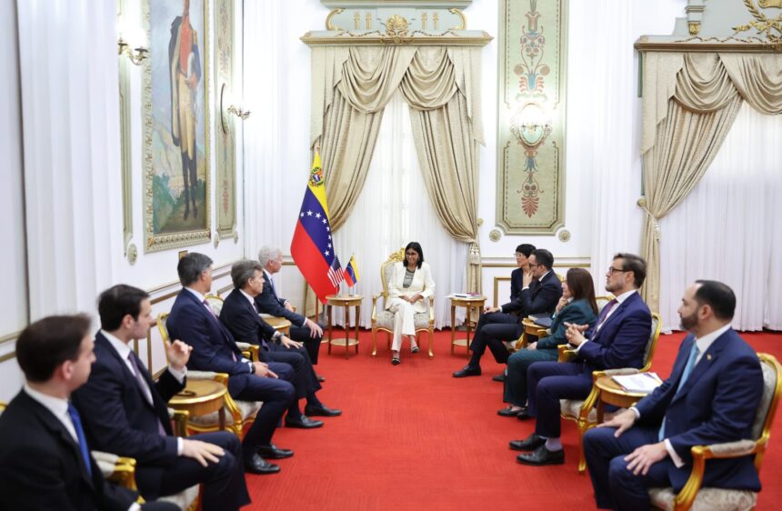Presidenta Delcy Rodríguez recibe al secretario de Energía de EE. UU. en Miraflores