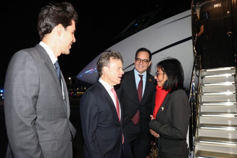 Delcy Rodríguez a su llegada a Estados Unidos para la Asamblea General de la ONU.