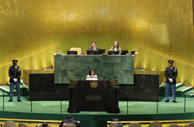 Presidenta Delcy Rodríguez sostuvo en la ONU que las transiciones nacen de la transformación