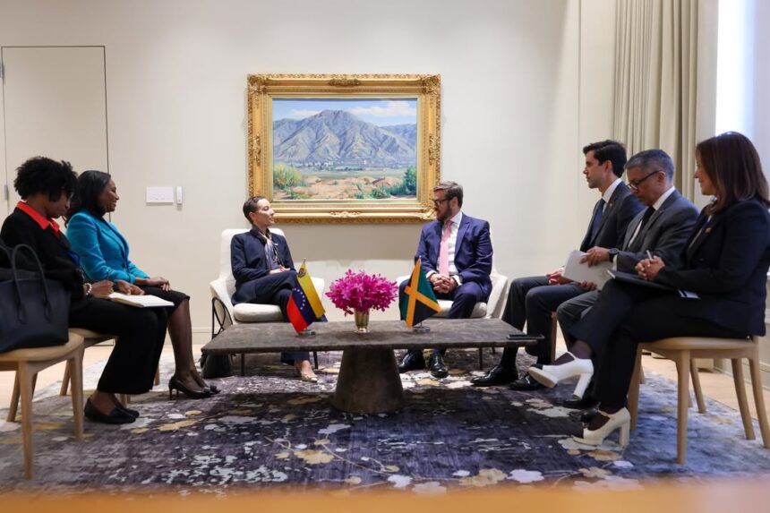 Encuentro diplomático para afianzar la relación bilateral entre Venezuela y Jamaica en la ONU.
