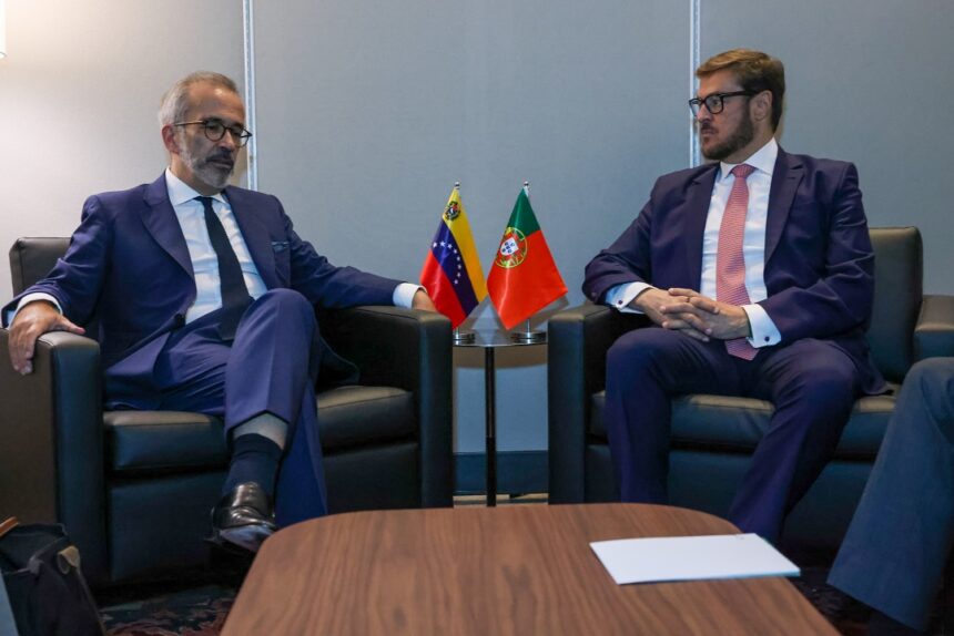 Encuentro diplomático entre los cancilleres de Venezuela y Portugal para afianzar la cooperación bilateral en la ONU.