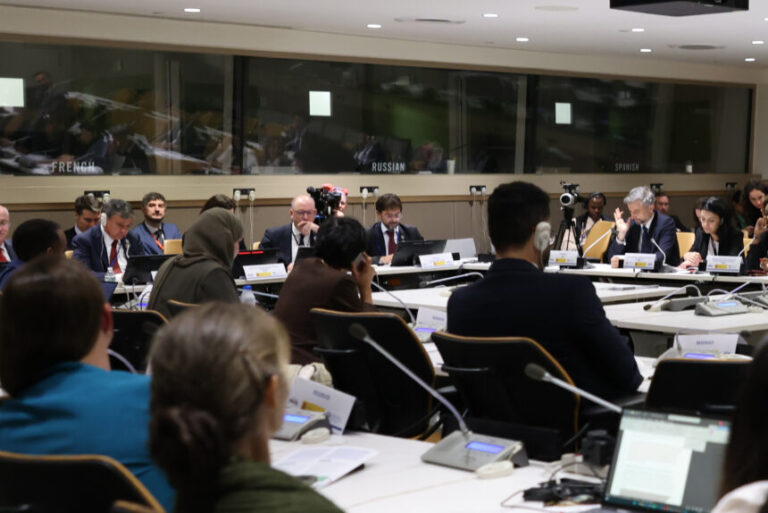 Delegación de Venezuela abordando temas sobre la reducción de la inseguridad alimentaria en la ONU.