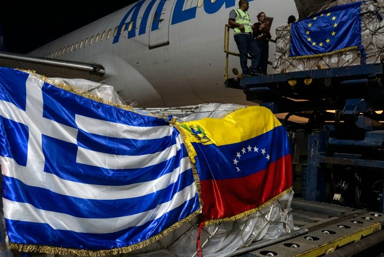 Venezuela recibe ayuda humanitaria de Grecia