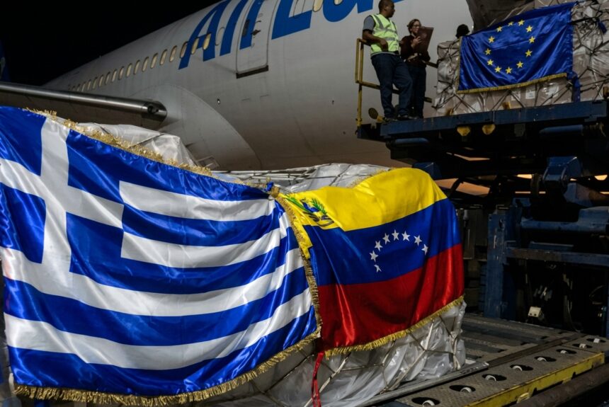 Venezuela recibe ayuda humanitaria de Grecia
