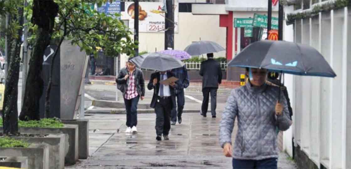Inameh: reporte oficial prevé lluvias y chubascos este sábado.