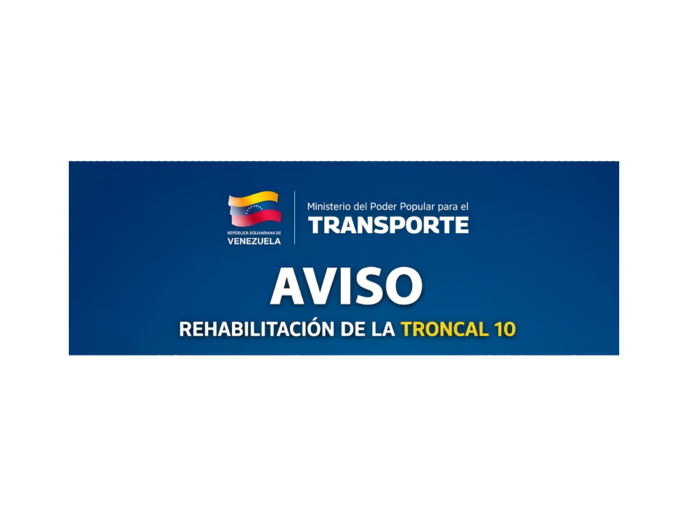 Ministerio de Transporte cerrará la Troncal 10 por 24 horas este 7 y 8 de octubre por reparaciones