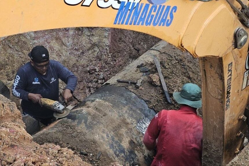 Culminaron los trabajos de mantenimiento correctivo en la aducción principal del sistema hídrico El Brillante.
