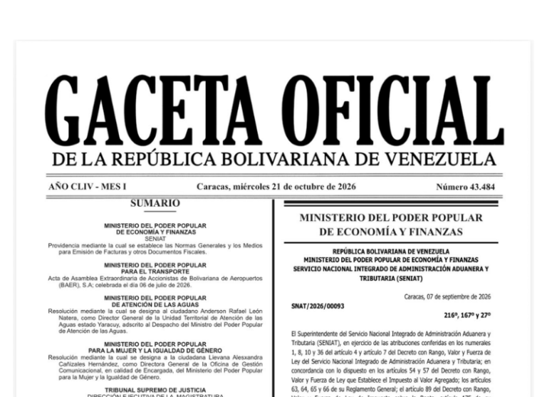 SENIAT elimina la obligatoriedad del uso de máquinas fiscales en Venezuela: avanza la facturación digital