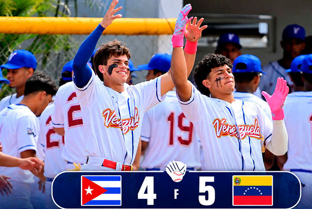 Venezuela vence 5-4 a Cuba en el Campeonato Panamericano de Béisbol Sub-18
